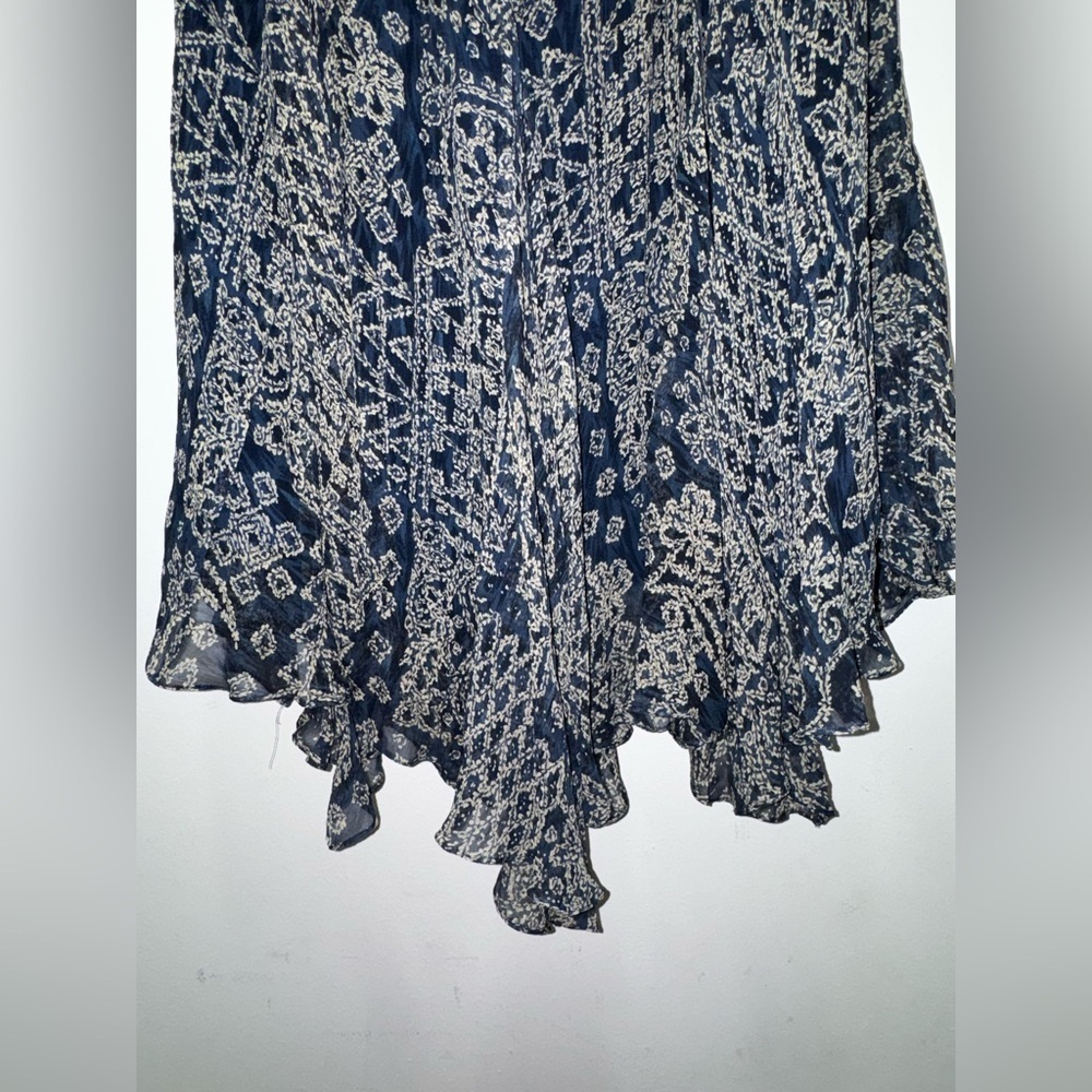 90s Ralph Lauren Silk assymetrical hem maxi skirt paisley equestrian bohemian - Picture 2 of 6